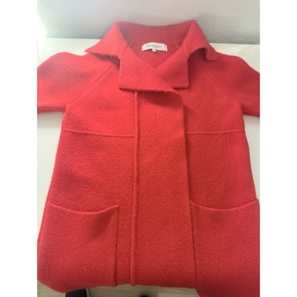 Anthropologie Womens Phoenix Open Red Sweater Coat Minimalist Capsule WardrobeXS - Picture 11 of 14